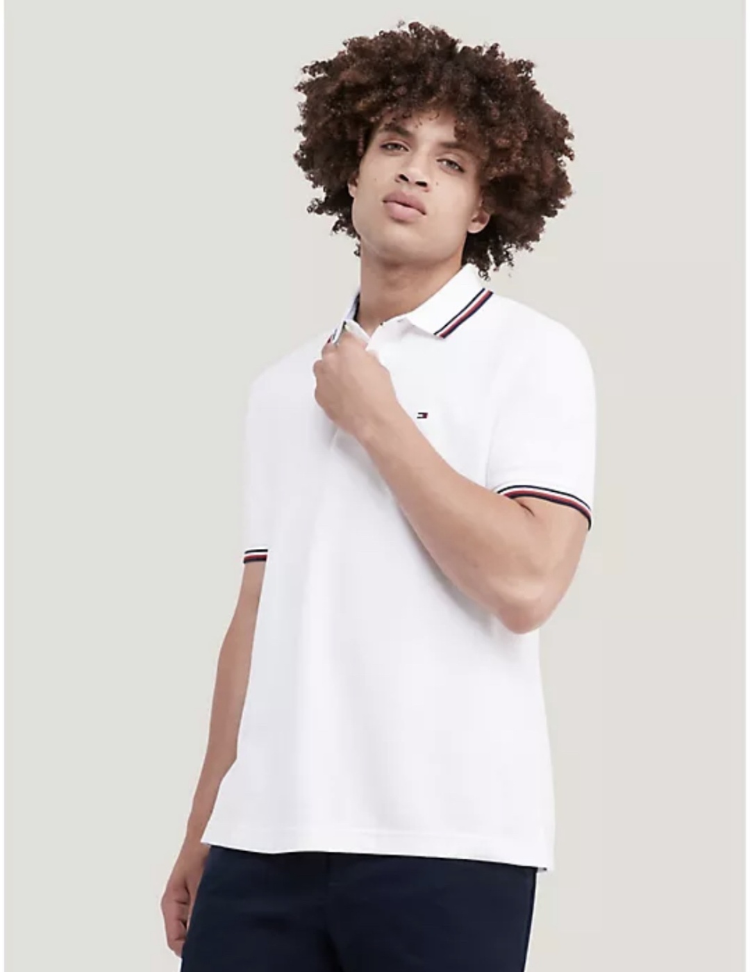 Поло Tommy Hilfiger белый