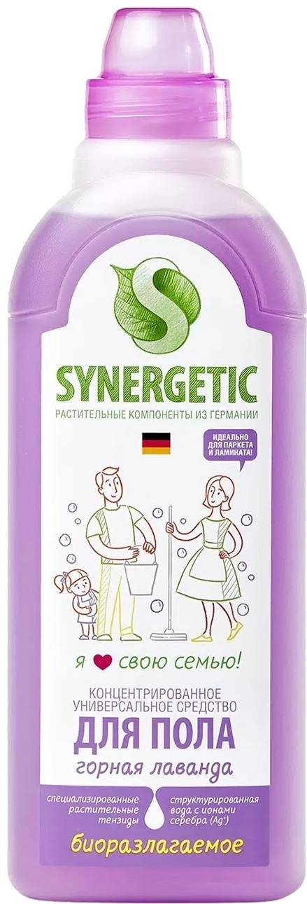 SYNERGETIC Горная Лаванда для пола антибактериальное, 750мл
