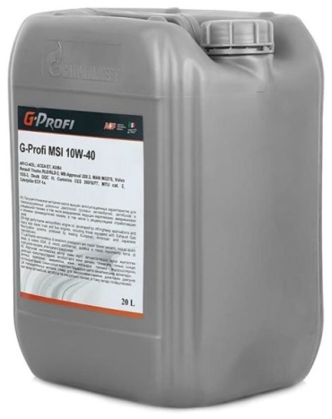Полусинтетическое G-Energy G-Profi MSI 10W-40 20 л