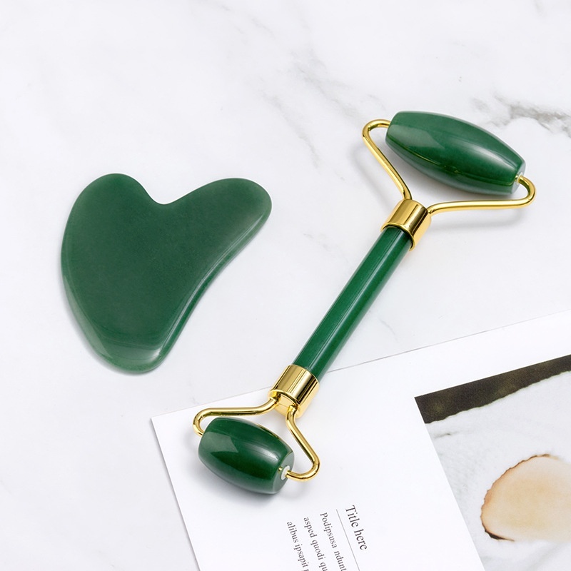 Vogue jade кварцевый роллер, скребок гуаша нефрит