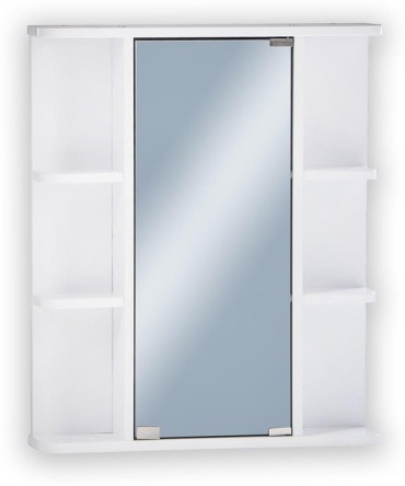 Шкаф зеркальный навесной LOGRO Стандарт 60, 60x12x70 см, белый