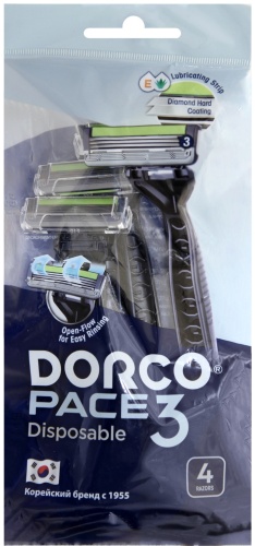 DORCO Pace 3 бритвенный станок 4 шт