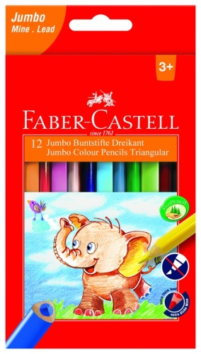 Цветной карандаш Faber-Castell форма трехгранная 12 шт