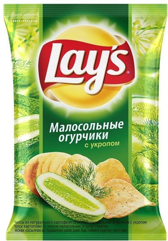 Купить Чипсы Lay’s картофельные Малосольные огурчики 125 г в Алматы ...