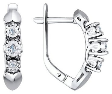Серьги SOKOLOV EAR-SO-585-341889 вес 3.7 г золото, бриллиант
