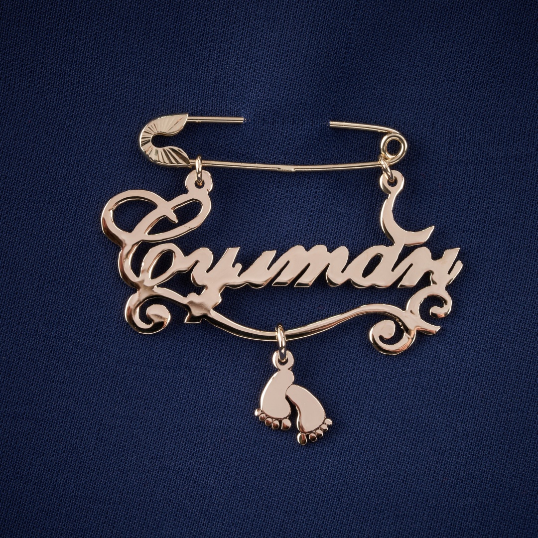 Булавка TOMIRIS Jewellery Б2023 вес 3.5 г золото, фианит