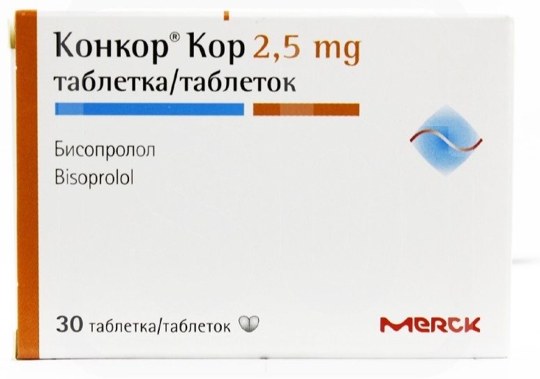 Конкор Кор таблетки 2.5 мг 30 шт