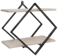 Полка ZETA Рубик, 19.5х43x43 см, черный, коричневый