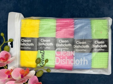 Тряпка универсальная Green Day Dishcloth 5 шт, микрофибра