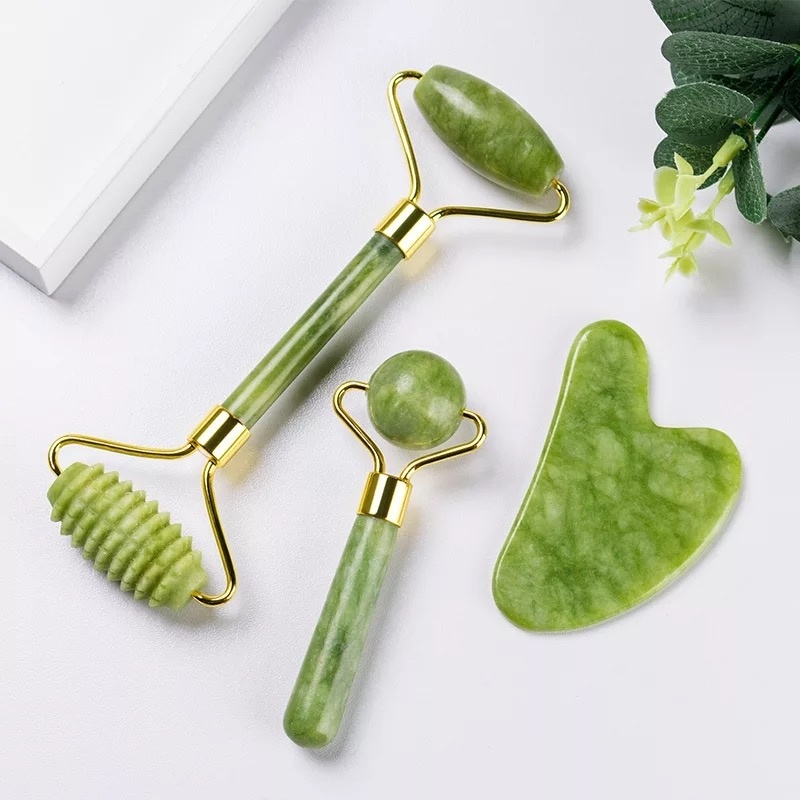 Jade Roller кварцевый роллер, массажер нефрит