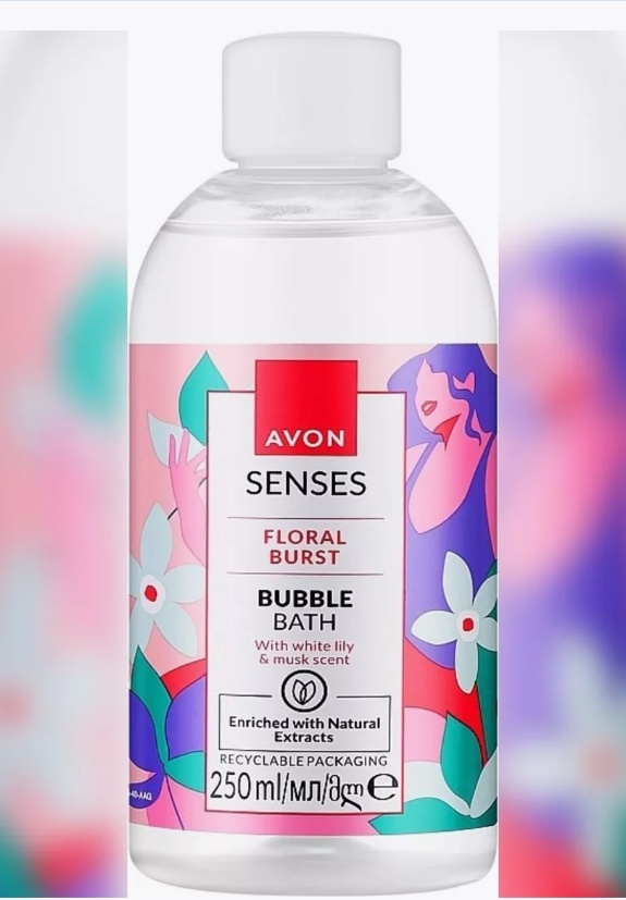 Avon Senses Floral Burst White Lily пена для ванны 250 мл