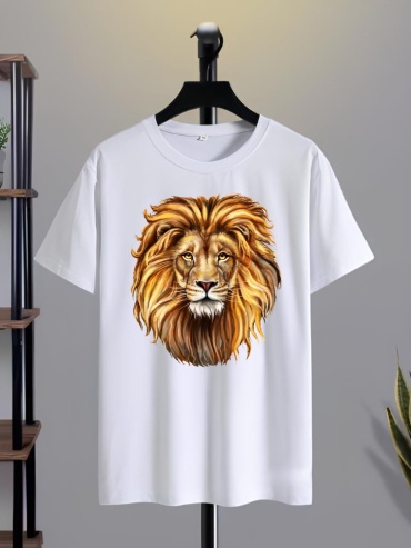 Футболка TMH_TREND.KZ Лев Lion белый