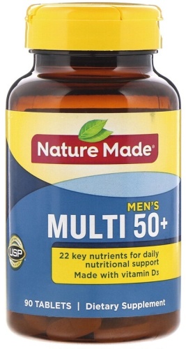 Nature Made мультивитамины Men's Multi 50+ 90 таблеток