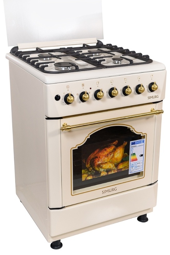 Купить Кухонная плита SIMURG FK6406GAZR Rustik бежевый в Алматы ...