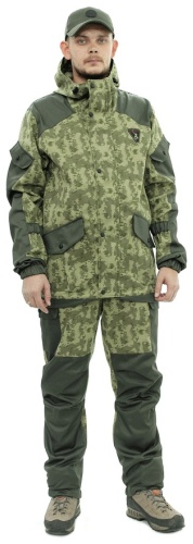 Костюм Azimut Outdoor Защитник, Т/С TWILL 60 Смог+Хаки 60