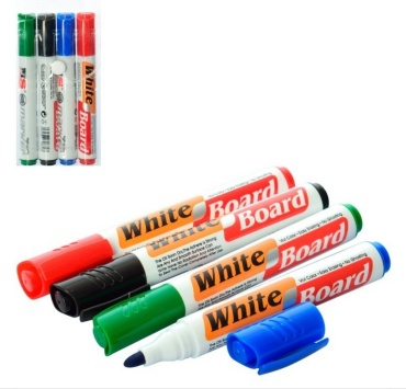 Маркер Whiteboard Fvtjooh, 4 шт, 3 мм, Красный, чёрный, синий, зелёный