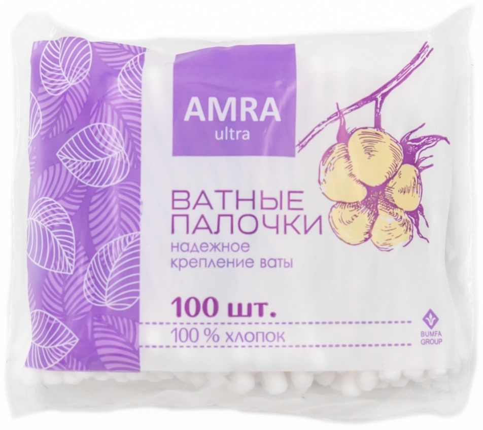 Amra ватные палочки Ultra 100 шт