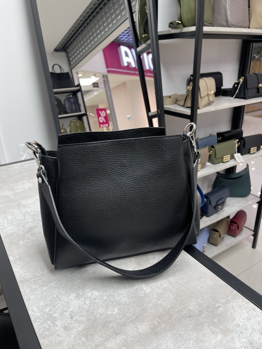 Купить Сумка тоут Genuine Leather 97446 натуральная кожа черный в ...