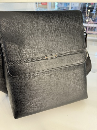 Барсетка Leather Country натуральная кожа черный