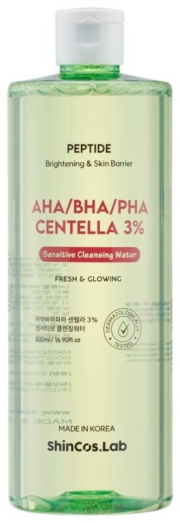 ShinCos Lab AHA/BHA/PHA Centella 3% мицеллярная вода 500 мл