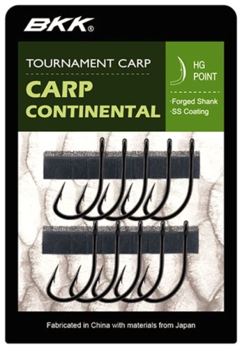 Крючок для рыбалки BKK Carp Continental Superslide №4 одинарный черный 10 шт