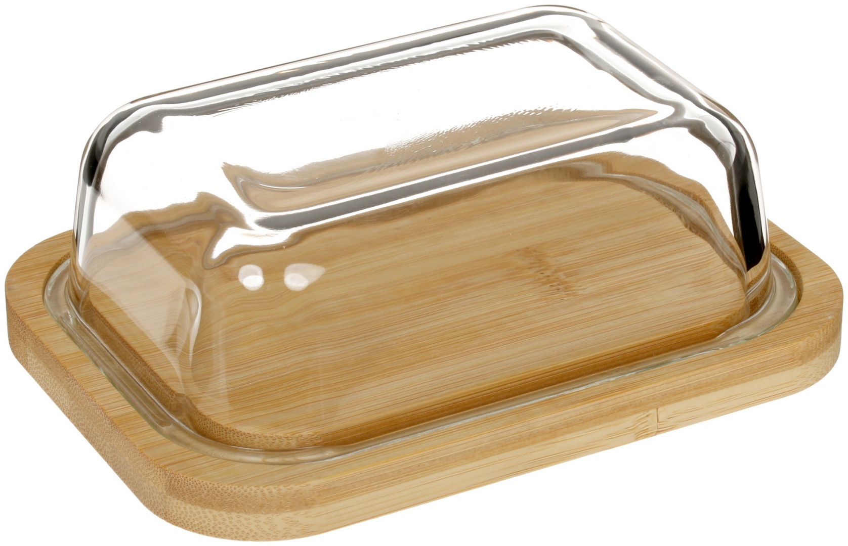Aceline масленка BB-370 прямоугольная 1 шт, стекло, бамбук