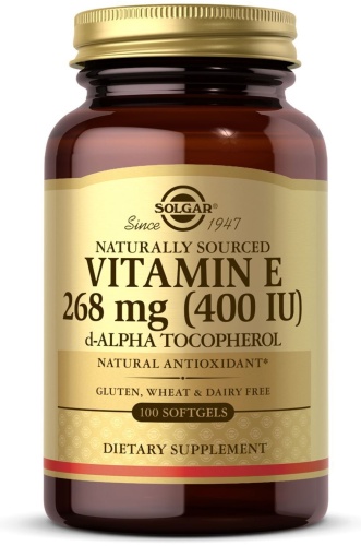 Solgar Vitamin E 400 IE, Витамин Е 268 мг капсулы 100 шт