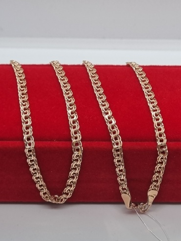 Цепь Zhanar Gold ZHA84_505 длина 55 см, вес 6.53 г золото, плетение бисмарк