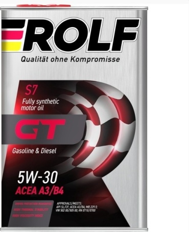 Моторное масло синтетическое Rolf 5W30 GT A3/B4 5W-30 4 л