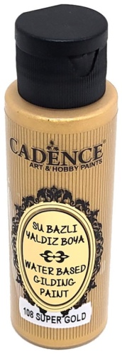 Акриловые CADENCE Краска-металлик "Эффект золочения", 108, Супер золото Супер золото/Super Gold 1 шт 70 мл