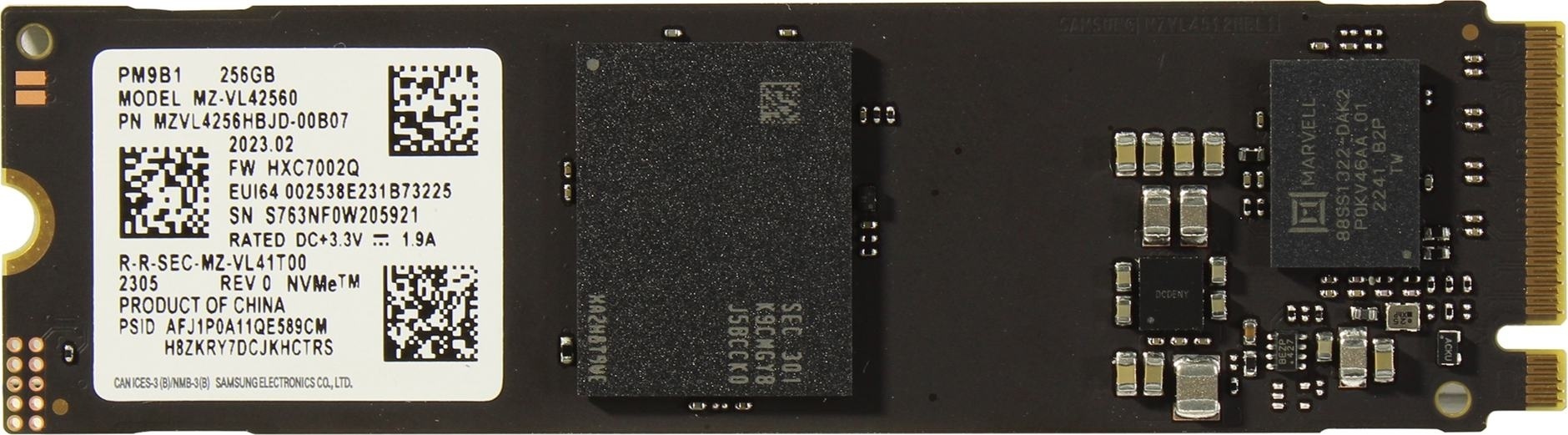 SSD Samsung MZVL4256HBJD-00B07 256 Гб