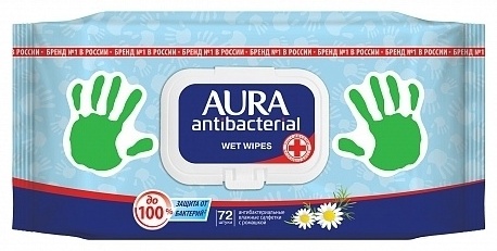 Aura Beauty Antibacterial 72 шт