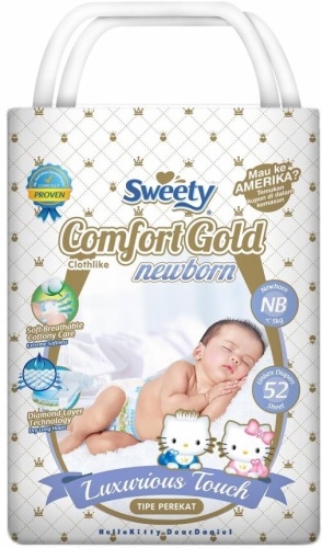 Подгузники Sweety Newborn S, 52 шт