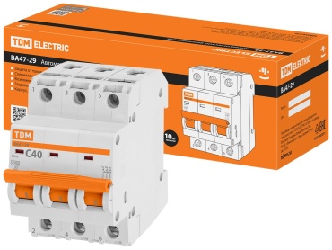 TDM ELECTRIC автоматический выключатель 3P 40 A, 4.5 кА, 220 В