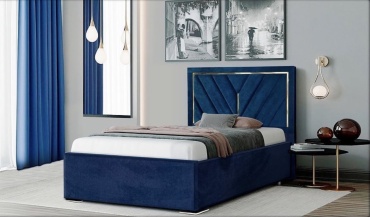 Кровать Elegant Mira TM016, 90x200 см, без матраса, синий
