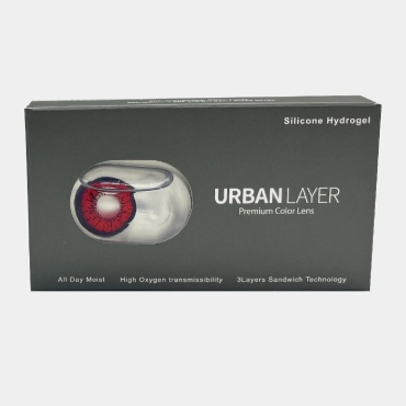Контактные линзы Urban Layer Tokyo Red 0 кривизна 8.6 на год 2 шт