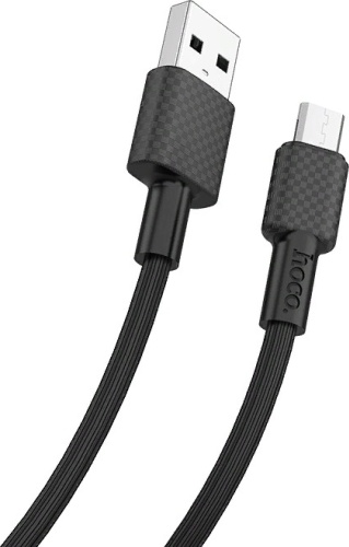 Кабель Hoco USB 2.0 (M), micro-USB 2.0 (M), 1 м, черный