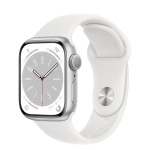 Смарт-часы Apple Watch Series 8 45 мм Aluminum серебристый-белый