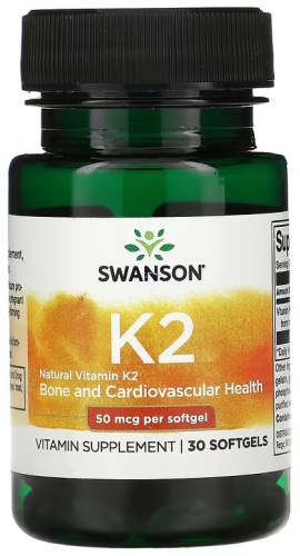 Swanson витамин Natural Vitamin K2, 50 mcg 30 таблеток