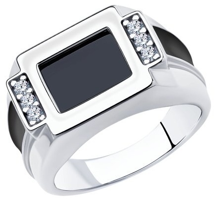 Diamant 94-112-00488-1_21-5 размер 21.5 вес 6.35 г серебро, фианит, эмаль