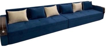 Диван Nurjol 01 Home SHANYRAQ, 400х80 см, обивка ткань, темно-синий