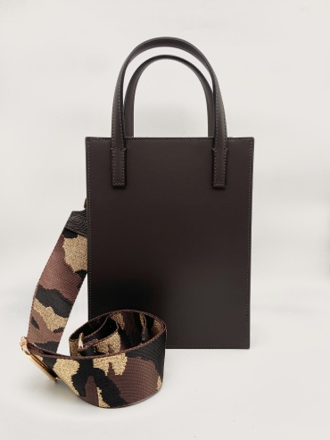 Сумка планшет Genuine Leather натуральная кожа шоколадный