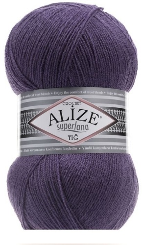 Моток Alize Пряжа ALIZE SUPERLANA TIG 84 фиолетовый фиолетовый 570 м 100 г