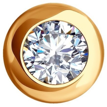 Подвеска Diamant 51-130-02125-1 вес 0.71 г золото, фианит