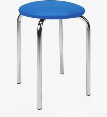 Табурет Nowy Styl CHICO CHROME V-15, 46x34x34 см, синий