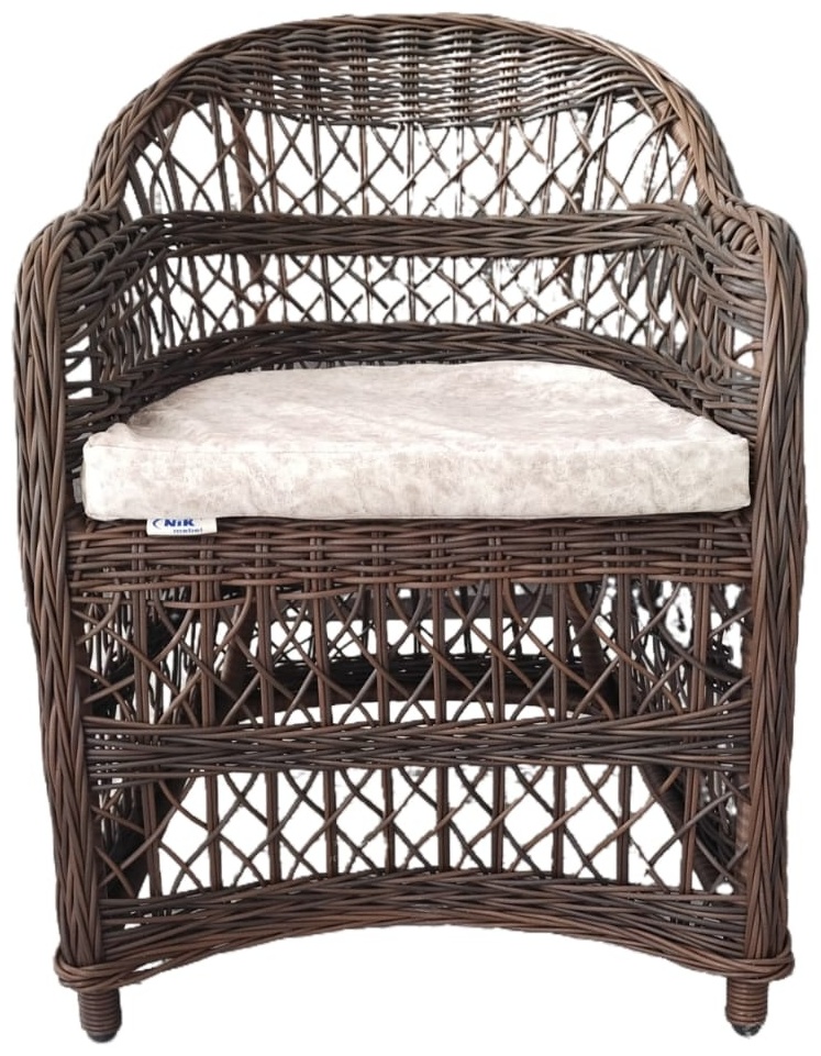 Кресло NIK Rattan Chanel черный, коричневый