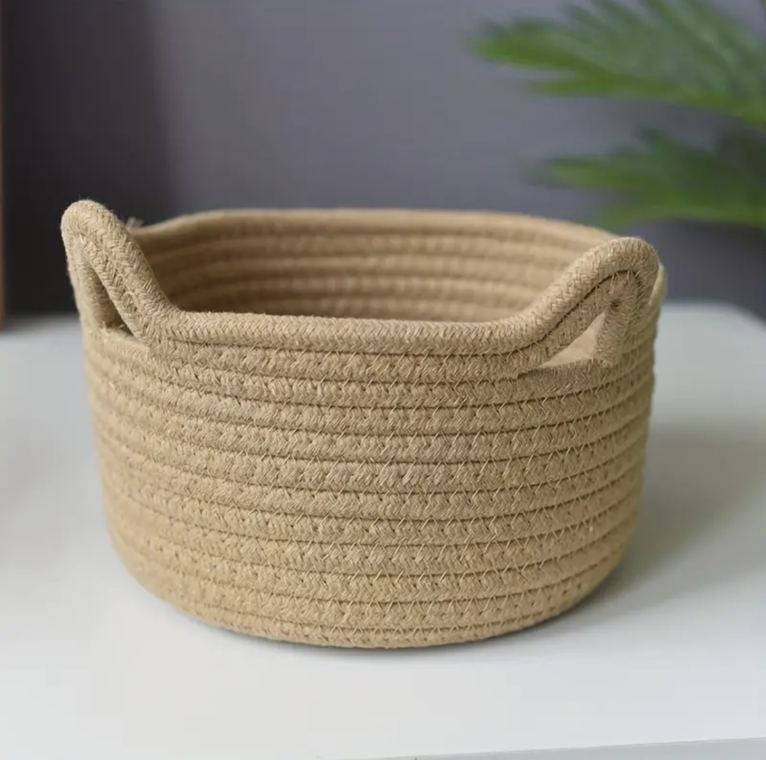 Корзина универсальная 24x24x14 см, текстиль, хлопок