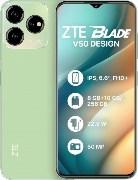 Смартфон ZTE Blade V50 Design 4G 8 ГБ/128 ГБ зеленый