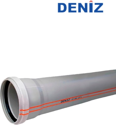 Труба водопроводная Deniz ПВХ L 2 м х D 100 мм PN 6