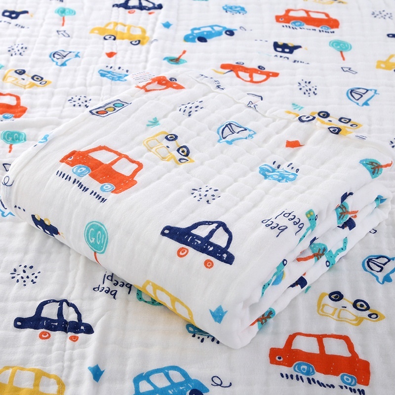 Детский плед Cars 110х110 см, муслин, мультиколор